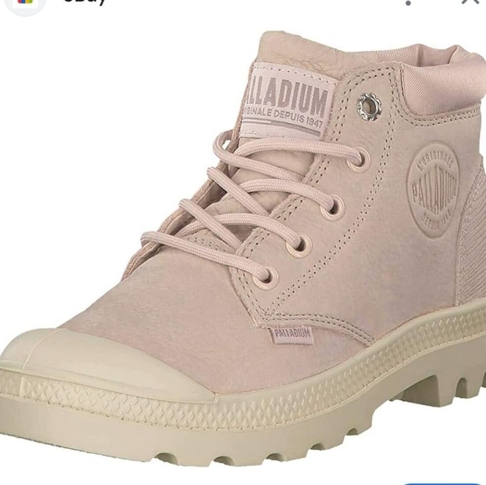 Palladium Pampa Lo Rose Dust booties lace up Women's size 8